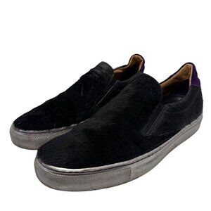 Robert Graham Rolo Calf Hair Metallic Sole Slip-on Sneakers Men's Size 9D